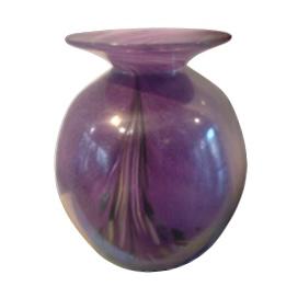 Purple vase hand blown